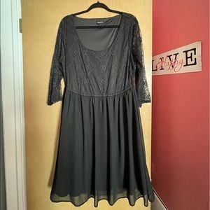 Black Dress w/ Lace Sleeves